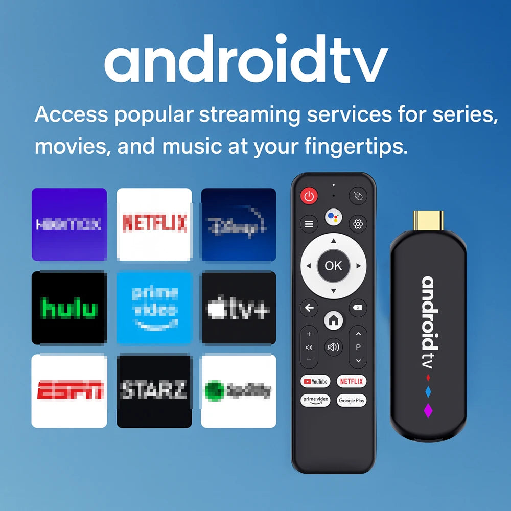 4K Android TV Stick mit Sprachsteuerung und WiFi
