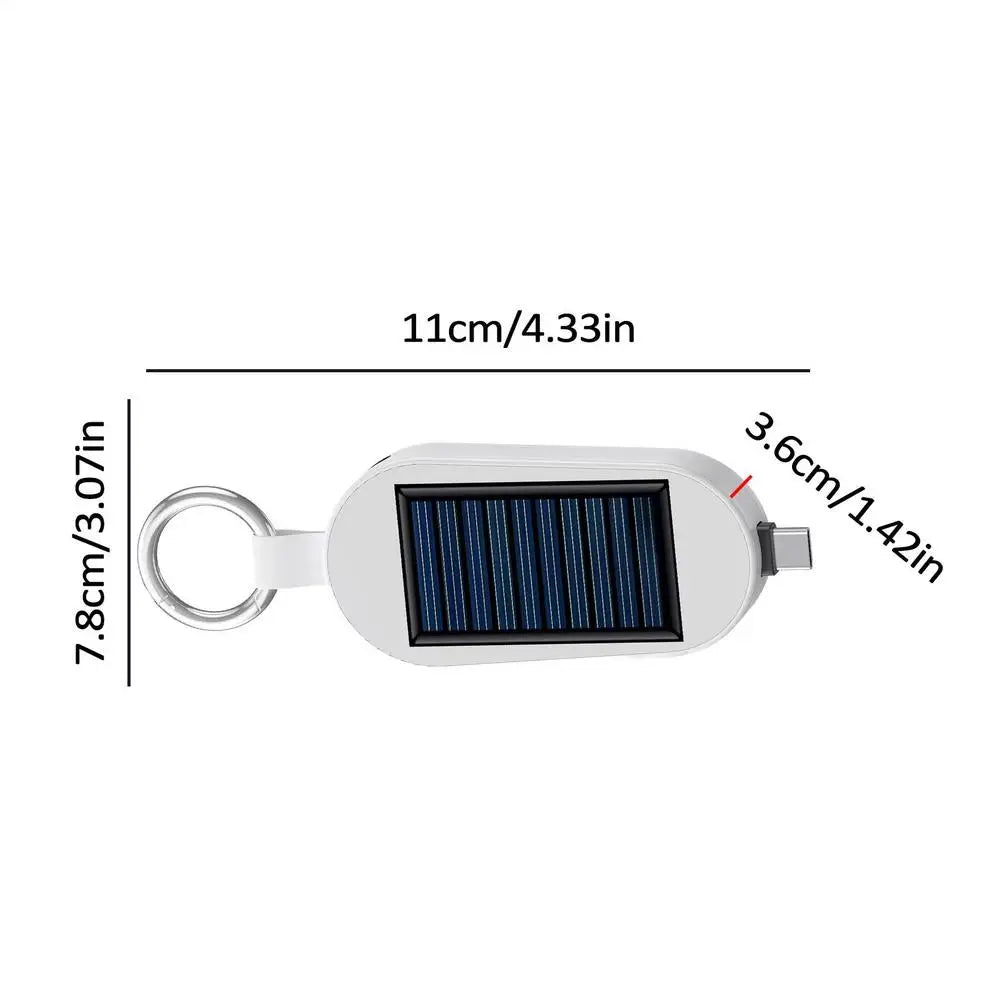 Mini Solar Keychain Powerbank mit Schnellladung