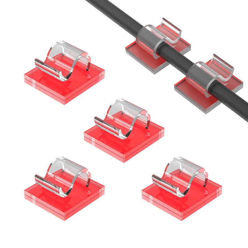 Selbstklebende Kabelclips für Büro, Auto und Zuhause