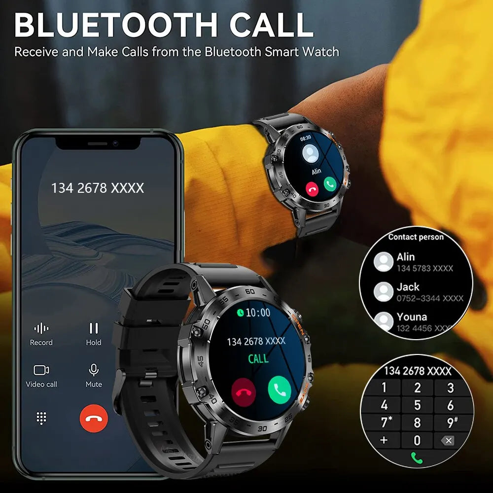 Bluetooth Smartwatch 1,39 Zoll Sport Fitness Uhr