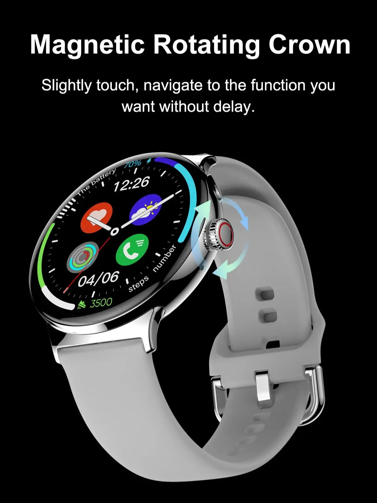 Moderne Smartwatch 1,43" AMOLED Bluetooth Anruf Musik