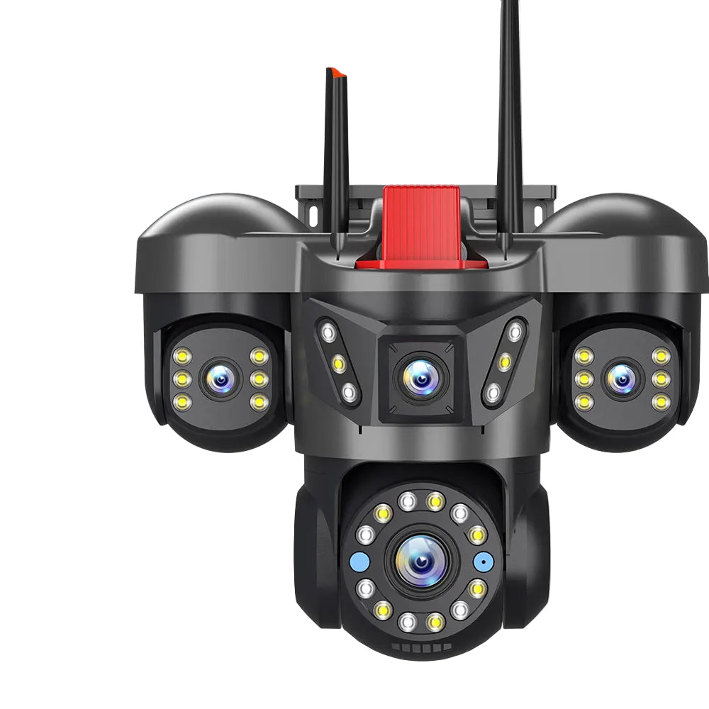 360° Outdoor WLAN-Kamera mit 4 Objektiven & 16x Zoom