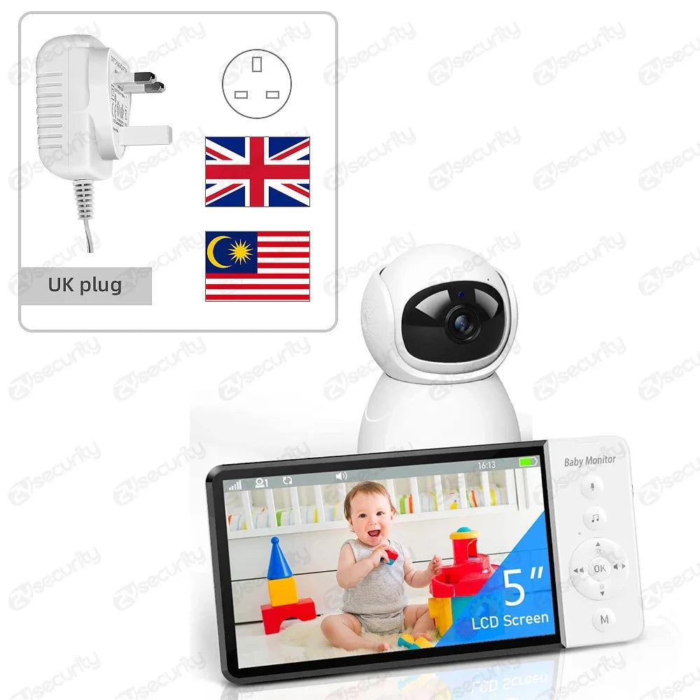 5 Zoll Baby Monitor mit PTZ Kamera und Nachtsicht