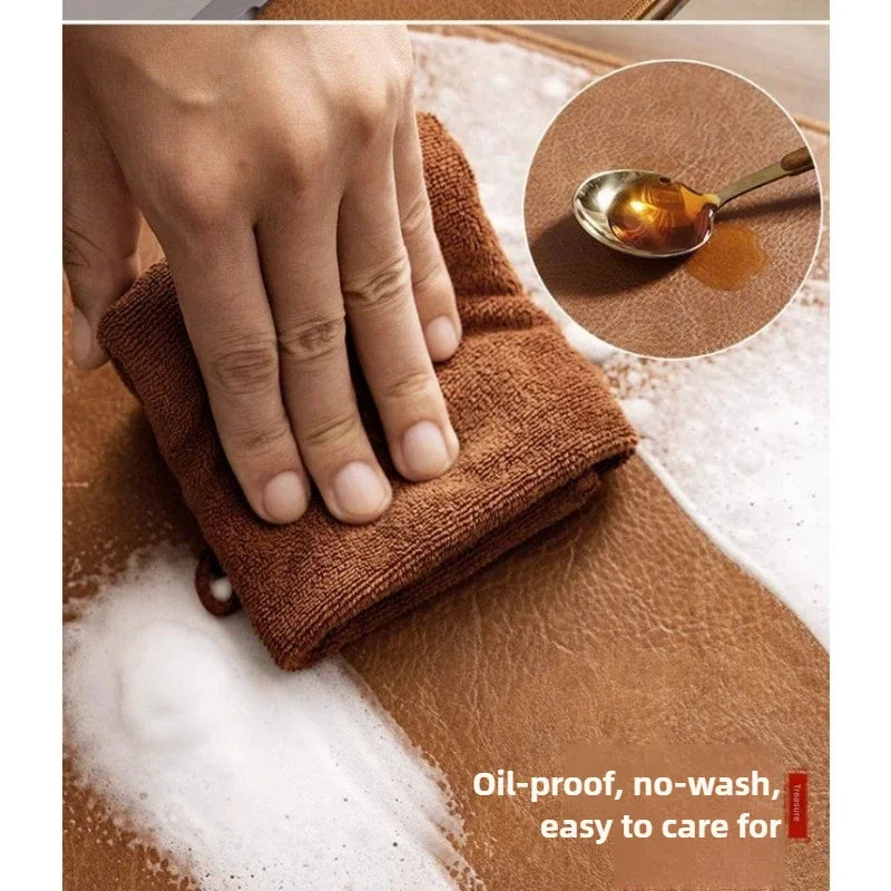 Tapis de souris rétro XL imperméable en daim PU