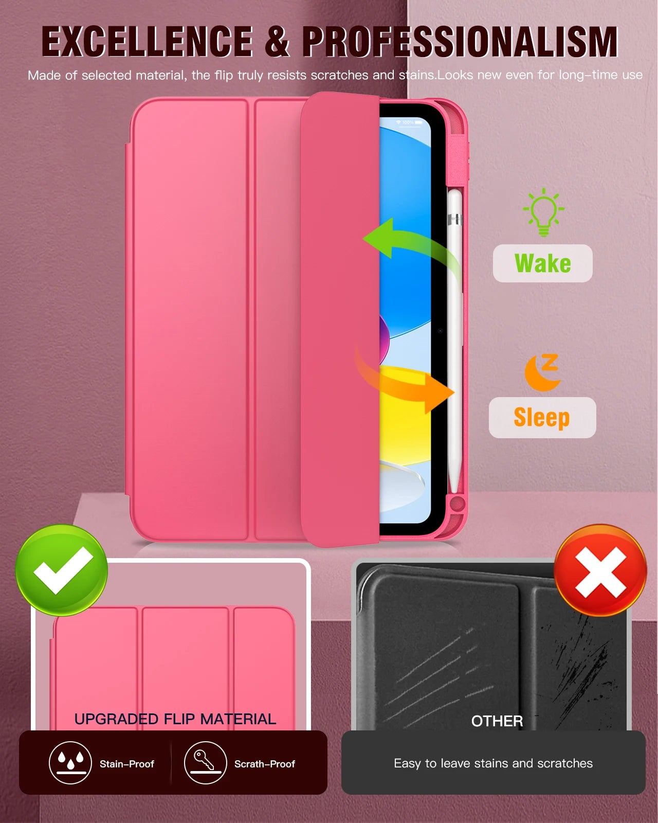 iPad 10 Case 2022 with Pen Holder