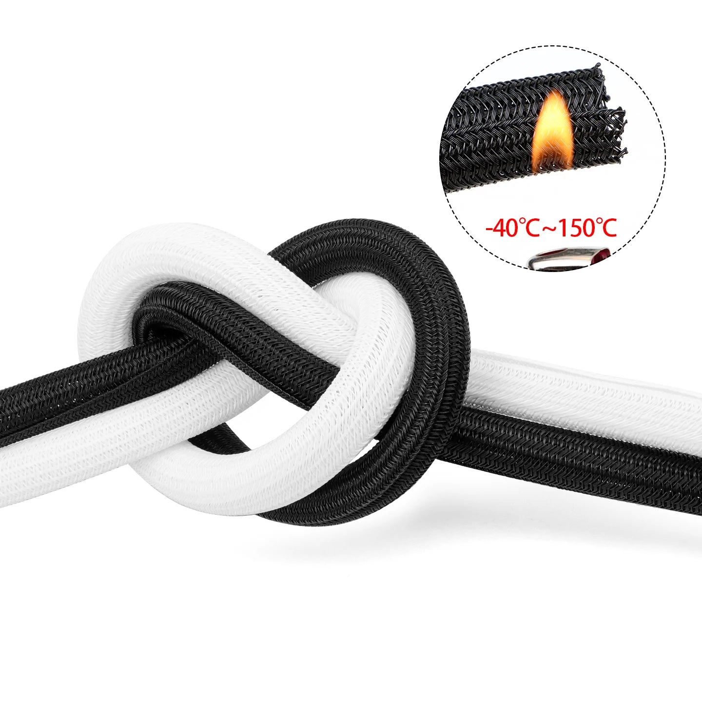 Selbstschließender PET Kabelschutz Geflechtschlauch 3–50mm