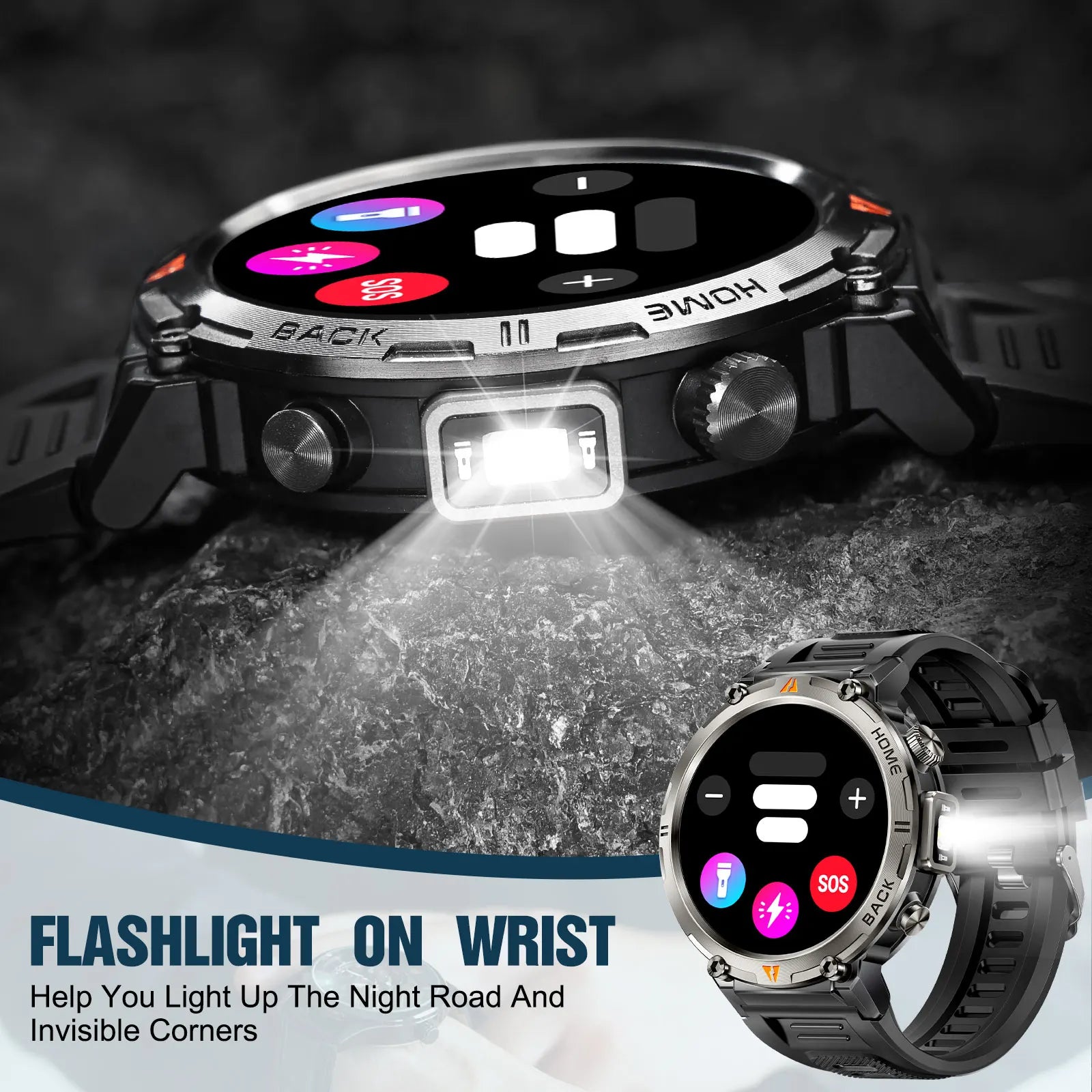 Elegante Smartwatch KE3 mit 3ATM Wasserschutz und Bluetooth-Anruf