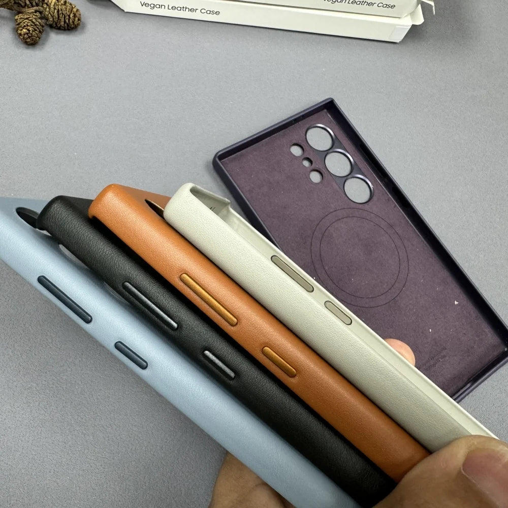 Lederhülle mit Magnet für Galaxy S25 Ultra