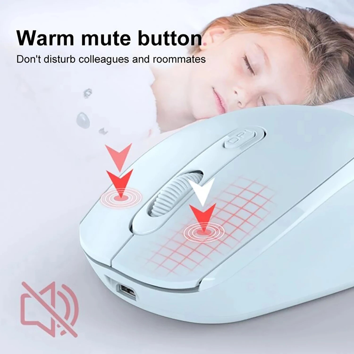 Leise kabellose Maus für Büro und Alltag, Bluetooth