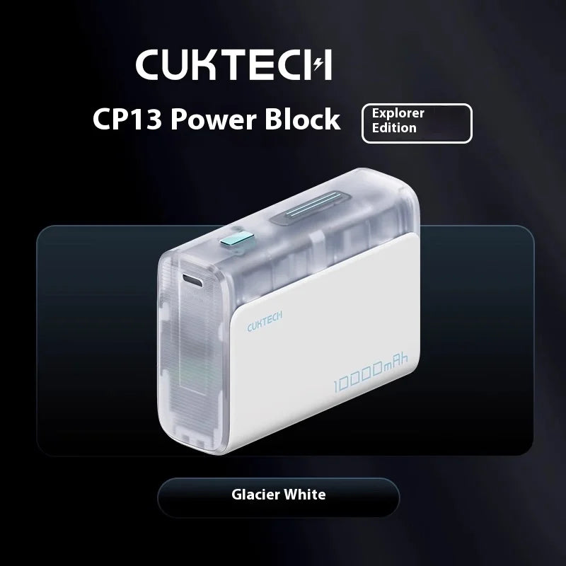 Kompakte Powerbank 10000mAh mit integriertem Kabel