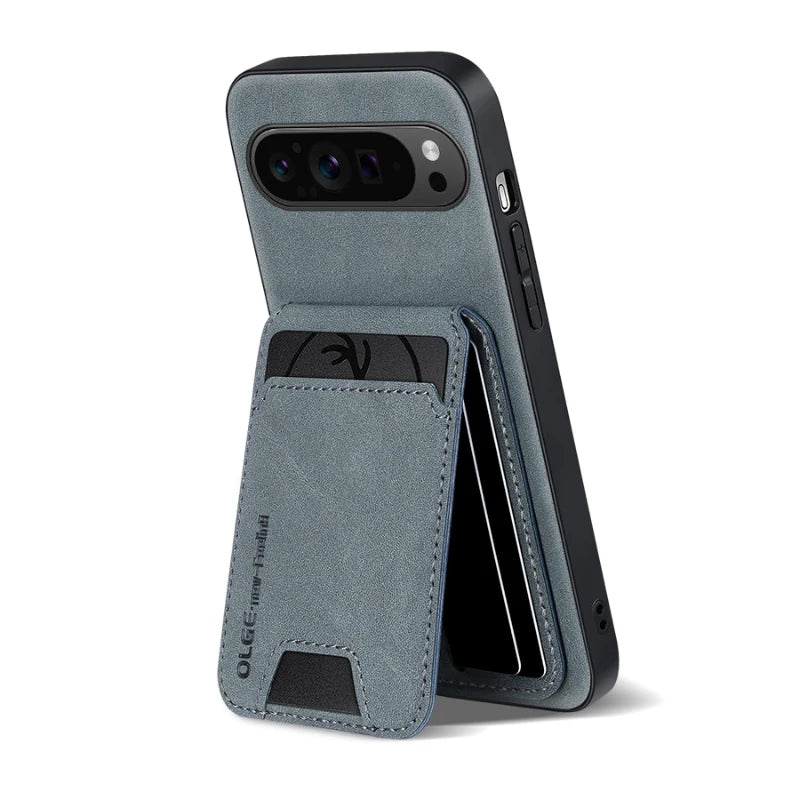 Pixel case with card slot & leather look