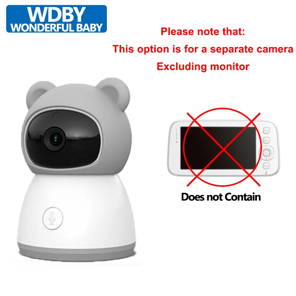 1080P baby monitor with 5-inch display and temperature