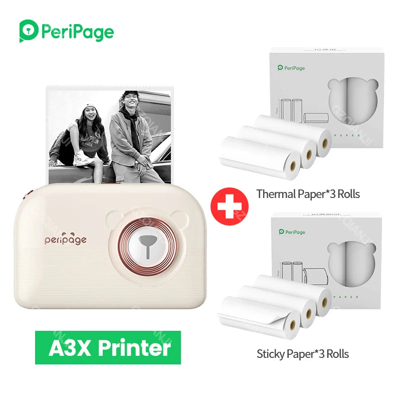 PeriPage A3X Mobiler Thermodrucker für Fotos & Etiketten