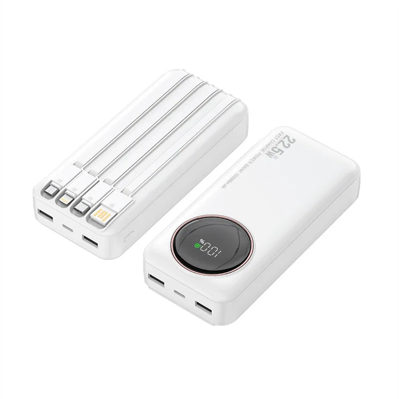 Powerbank 30000mAh mit Kabel & Schnellladeanzeige