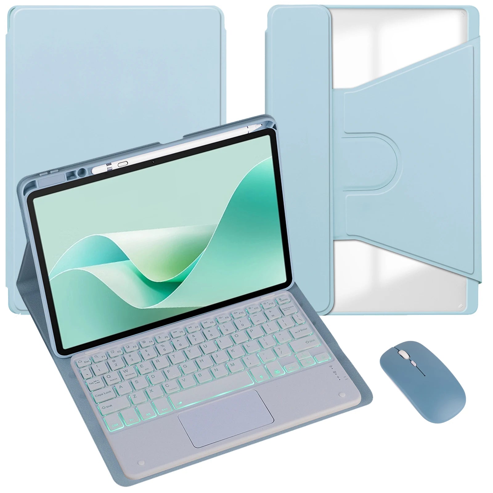 360° Drehbare Hülle mit Tastatur iPad Air Pro