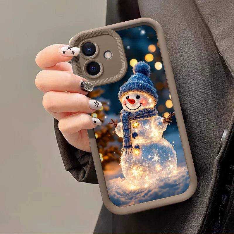 Weiche Schneemann Silikonhülle für Google Pixel 7 8 und 9 TPU Schutz