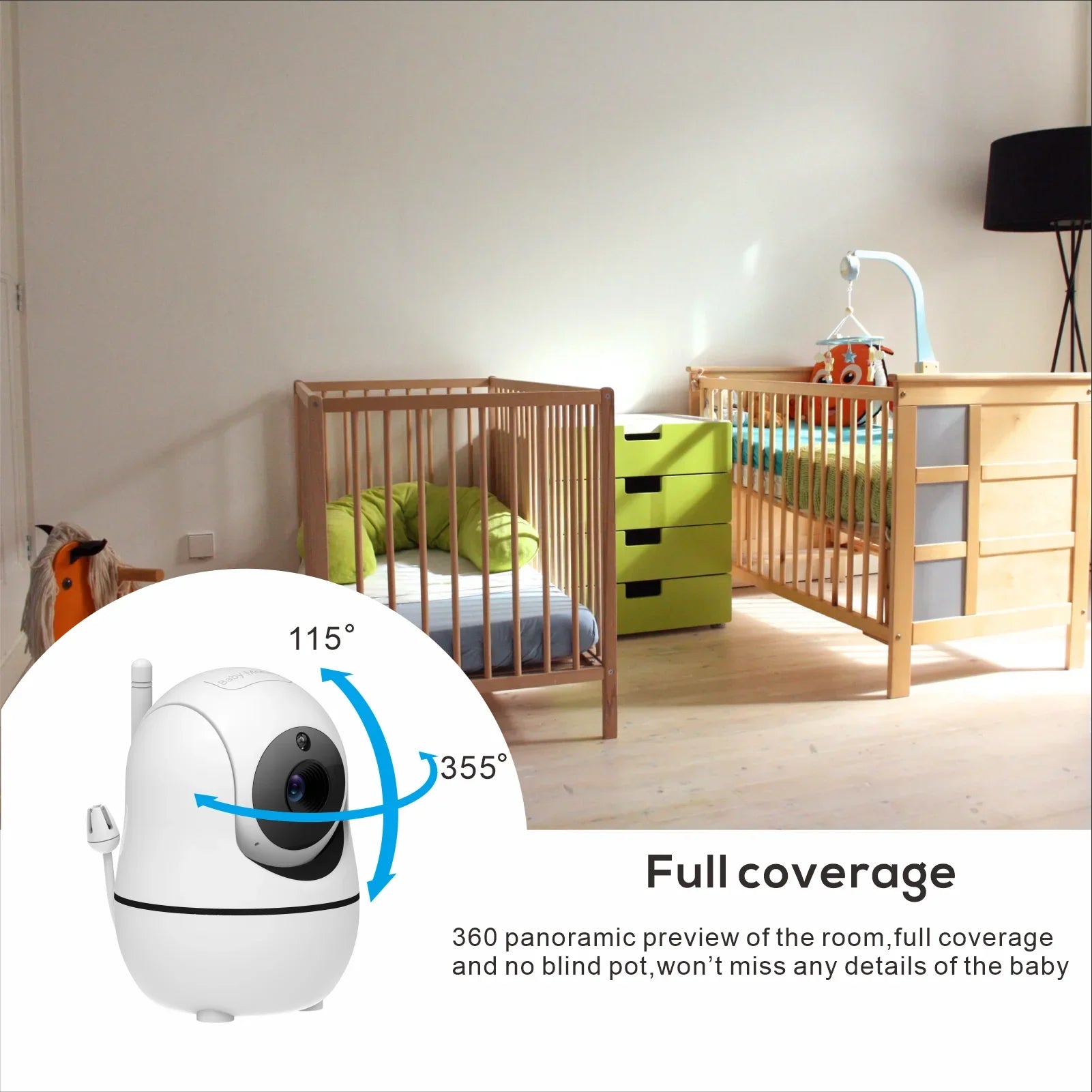5-Zoll Baby Monitor mit 2 Kameras & Audio