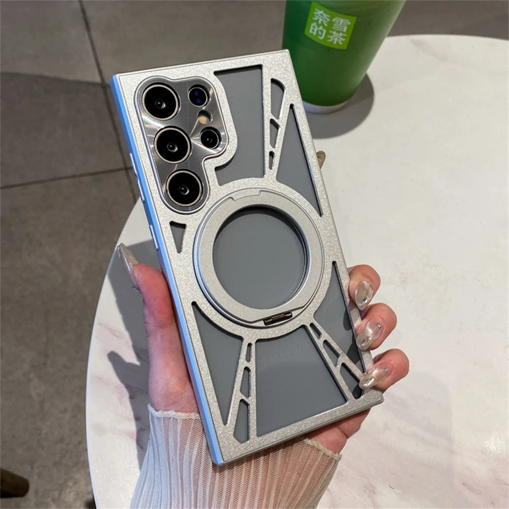 Magnetic case with ring holder for Galaxy S25 Ultra