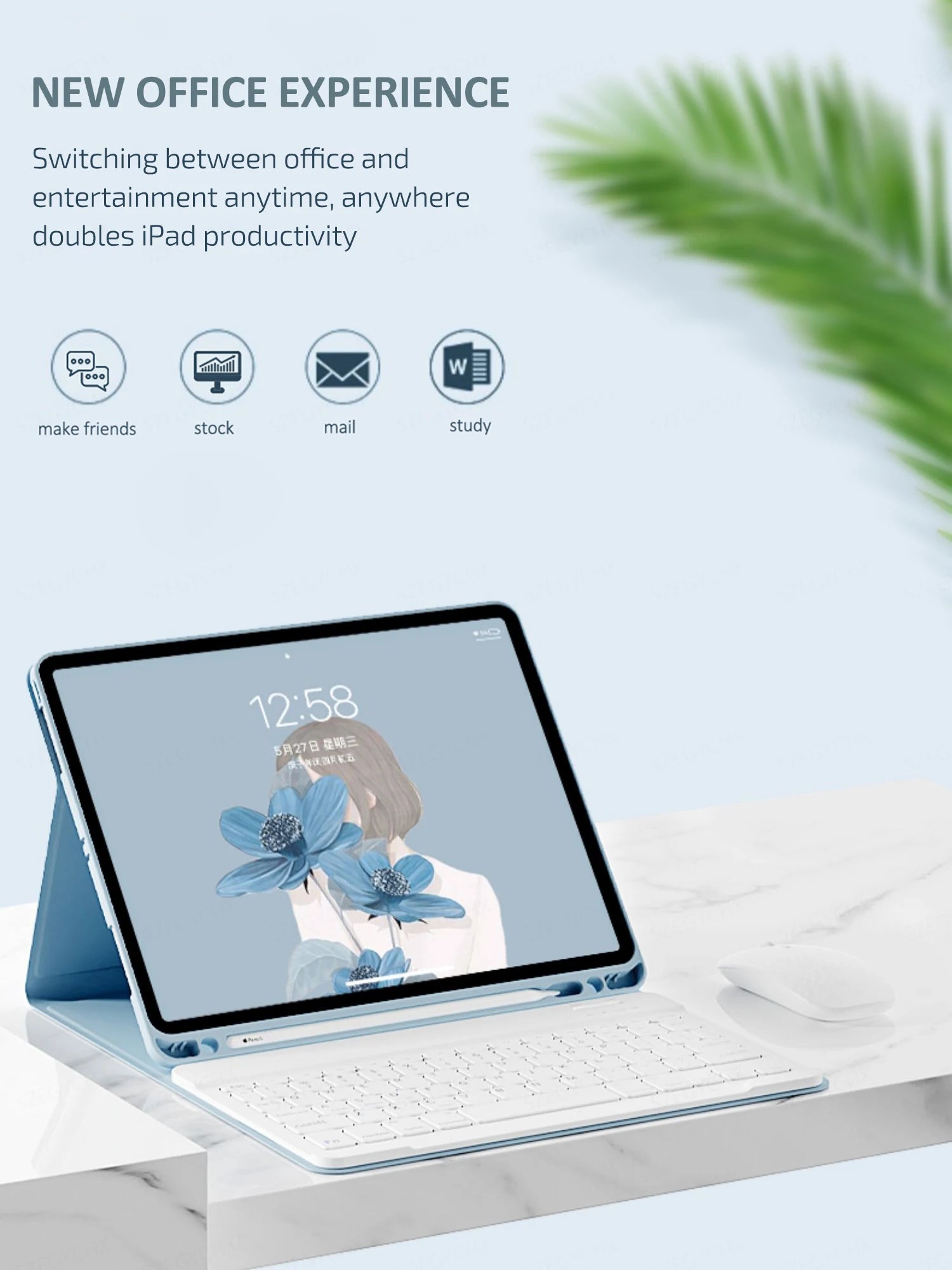 Bluetooth Tastatur Maus iPad Air Pro Case