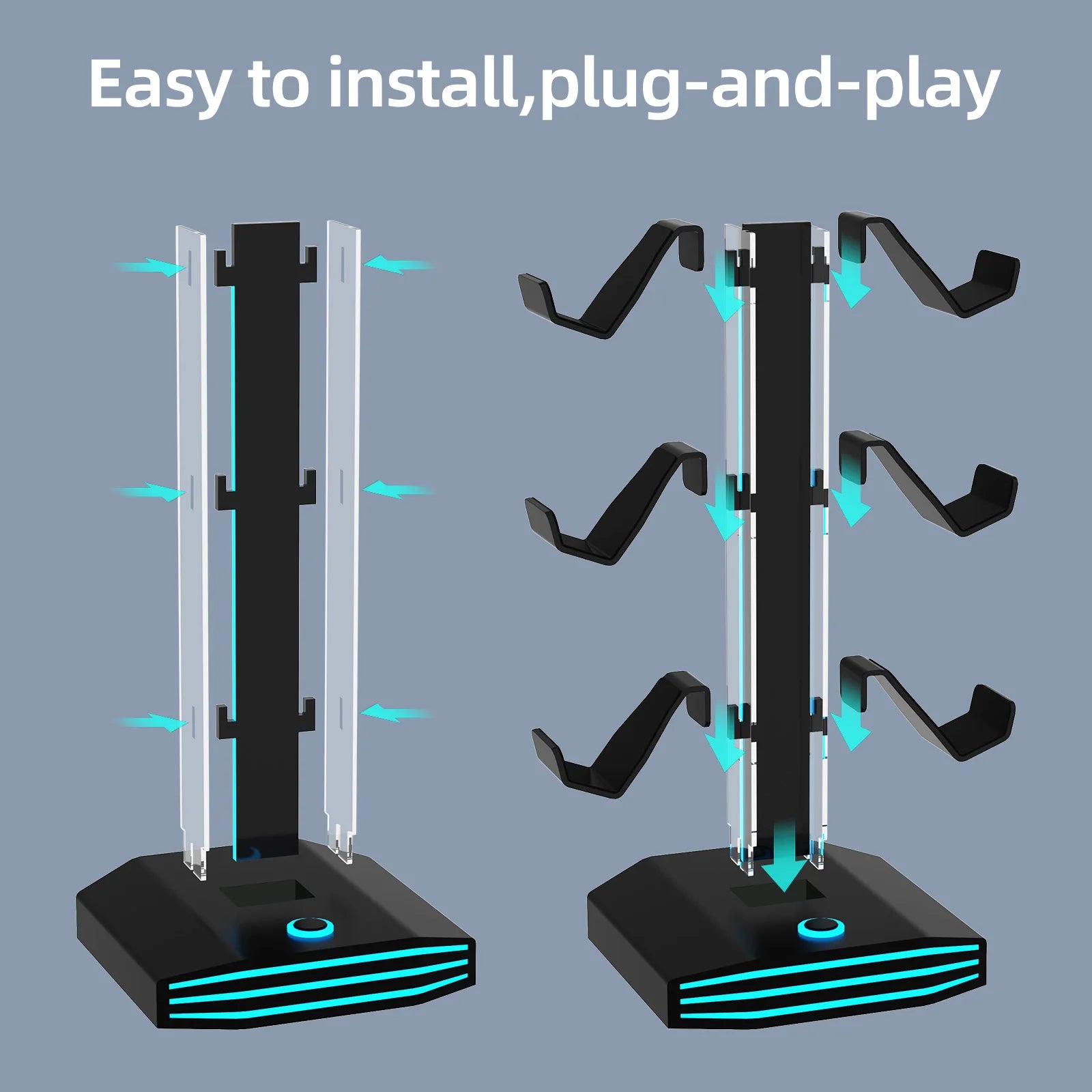 Universal Gaming Controller and Headphone Stand RGB