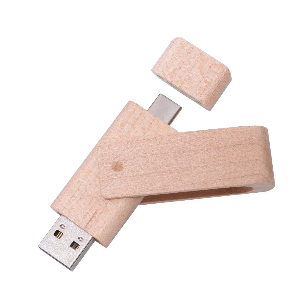 Schneller Versand USB 2.0 Holz-Flash-Laufwerk 64GB