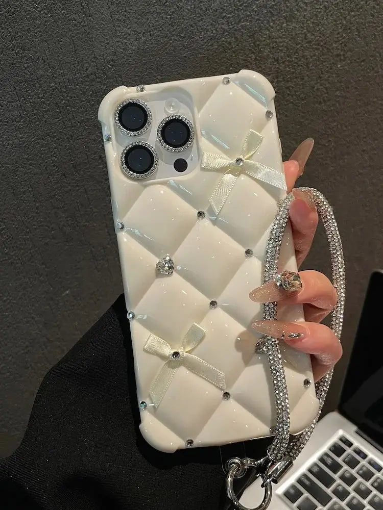 Luxus Glitzer Case mit Diamant Kette für iPhone 17 Pro Max