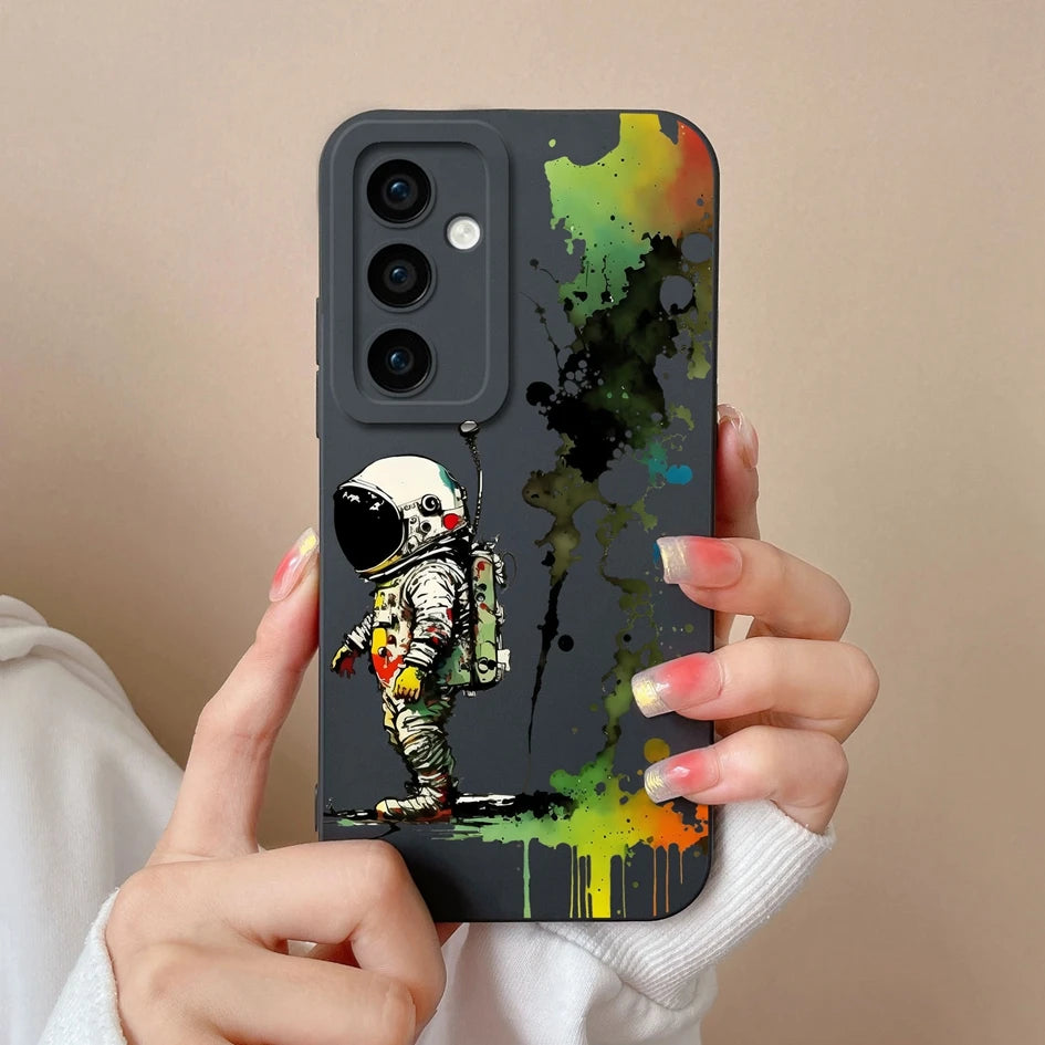 Leopard print silicone case with camera protection