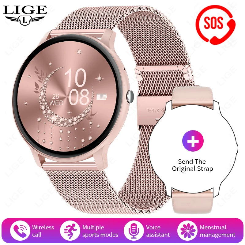 LIGE 2025 Smartwatch mit Bluetooth-Anruf & Fitnessfunktionen