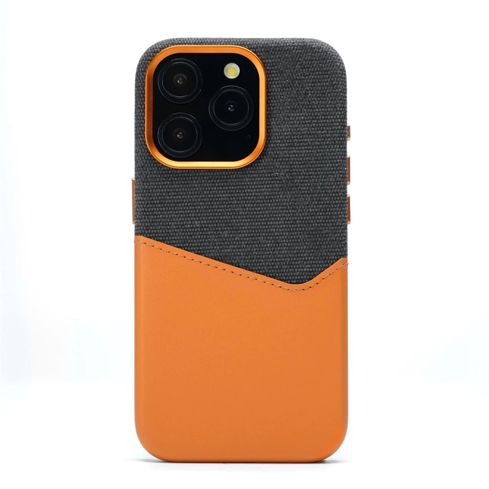 Magnetische PU-Leder Visitenkartentasche für iPhone 17 – MagSafe