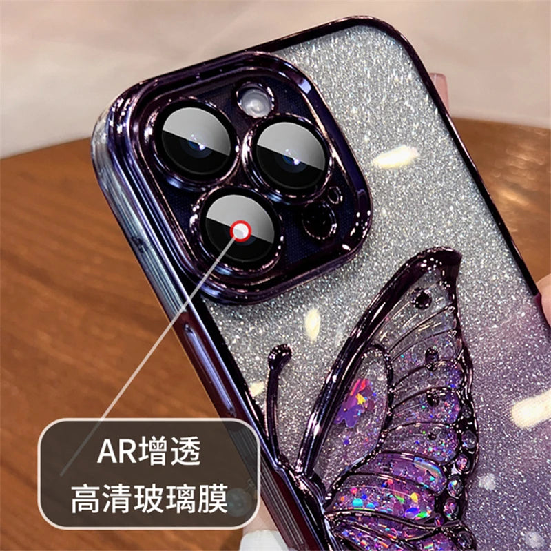 Luxus Glitzer Schmetterling Hülle für iPhone 17 Pro Max