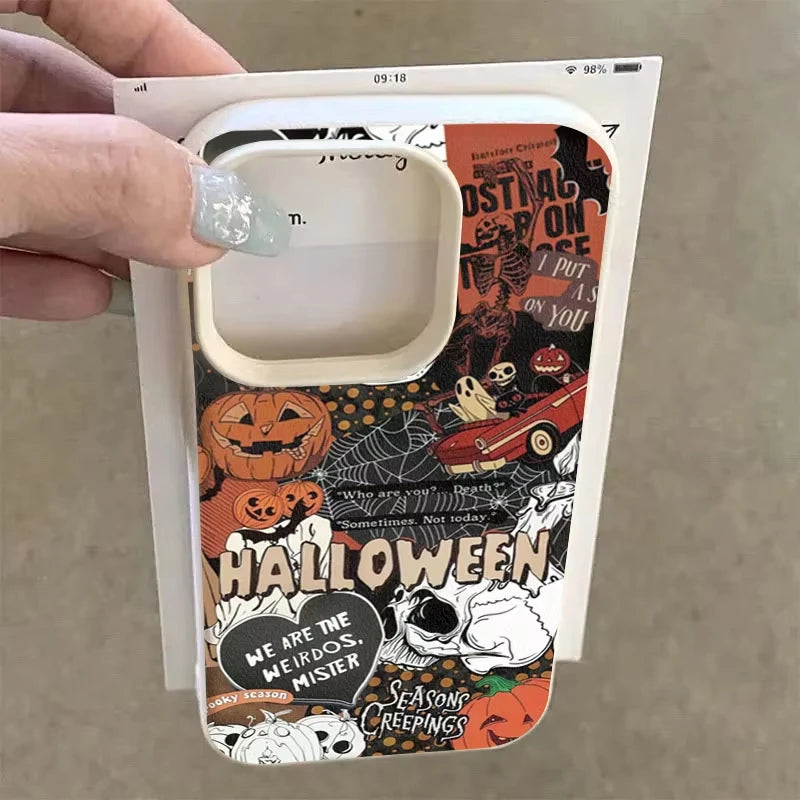 Gruselige Kürbis Hülle für iPhone aus Silikon