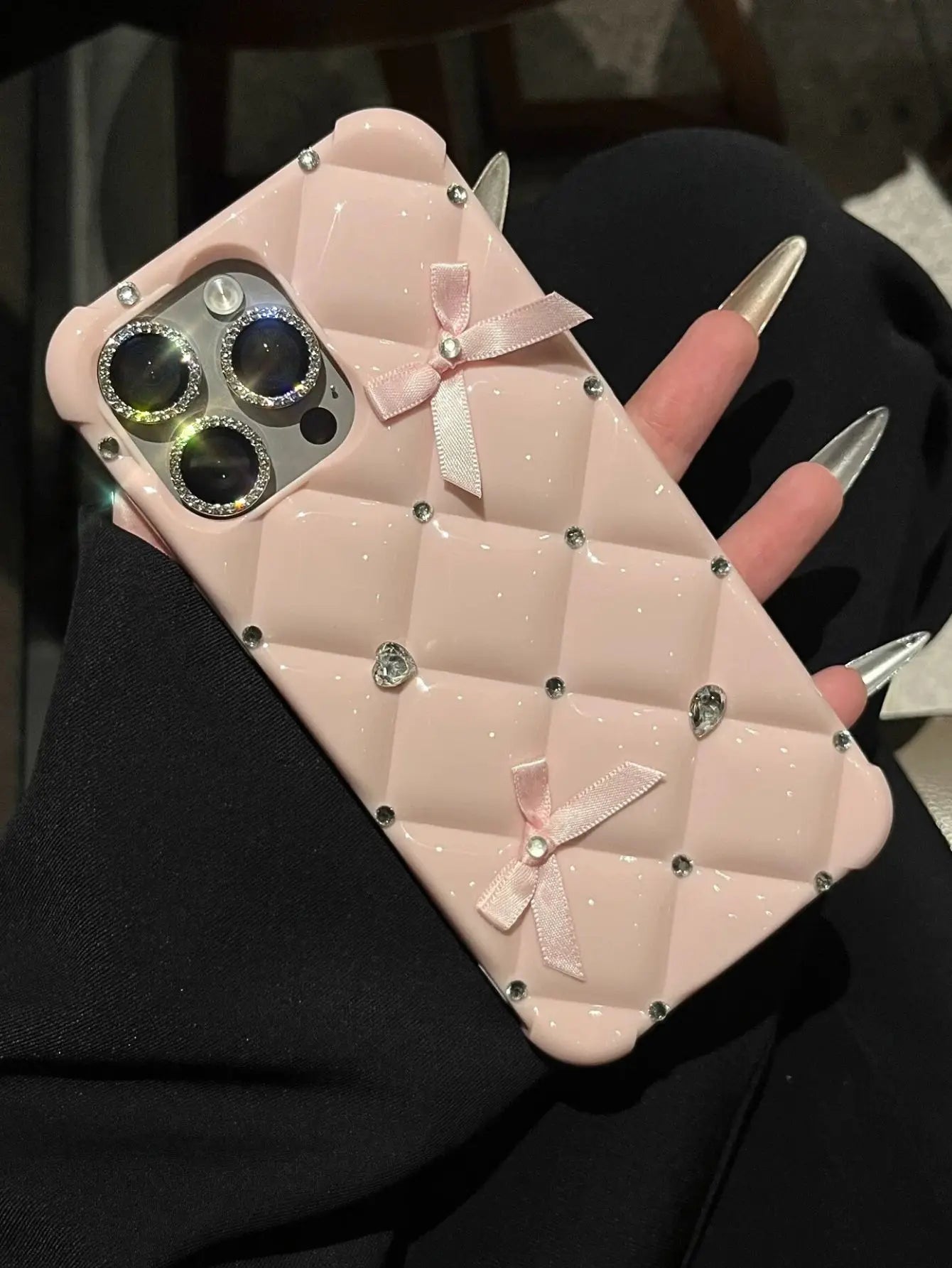 Luxus Glitzer Strass Schleifenhülle für iPhone 17