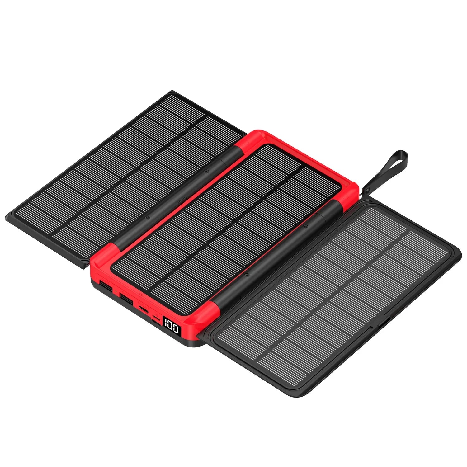 Faltbare 20000mAh Solar Powerbank Qi Wireless