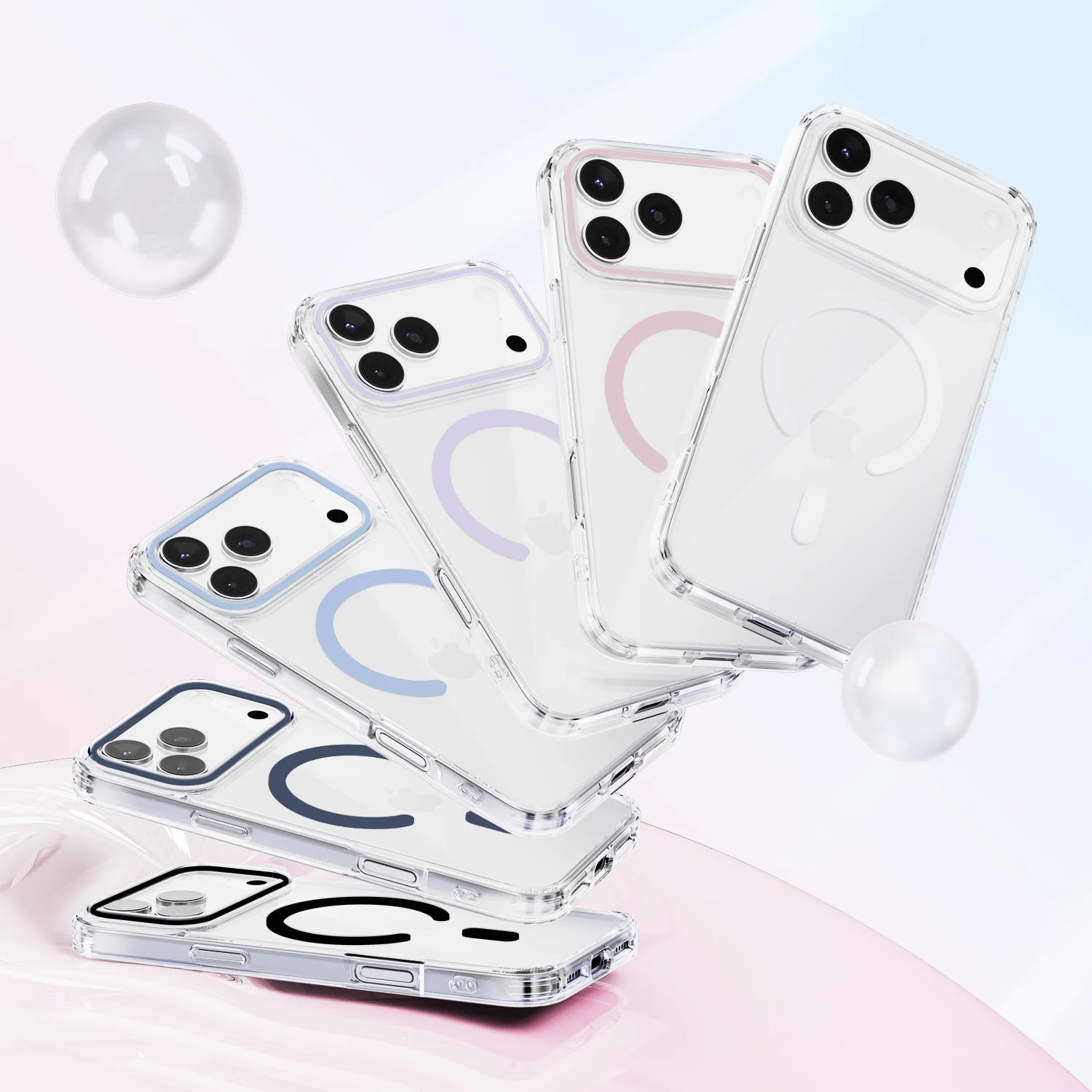 Protective case for iPhone 17 – transparent, scratch-resistant, MagSafe