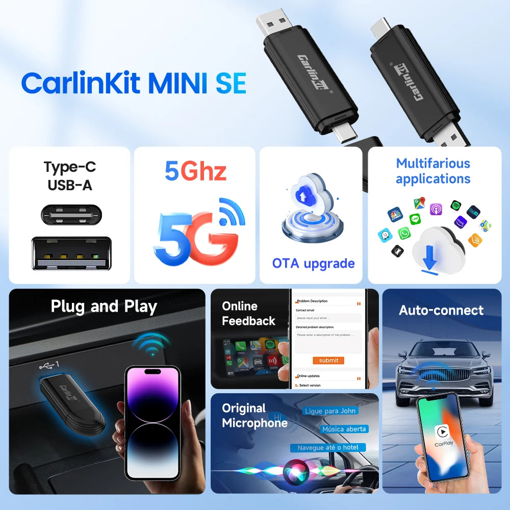 Carlinkit Wireless CarPlay Adapter MINI SE