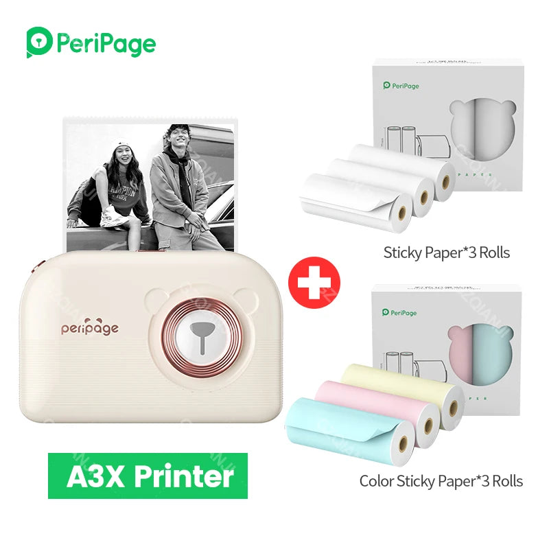 PeriPage A3X Mobiler Thermodrucker für Fotos & Etiketten