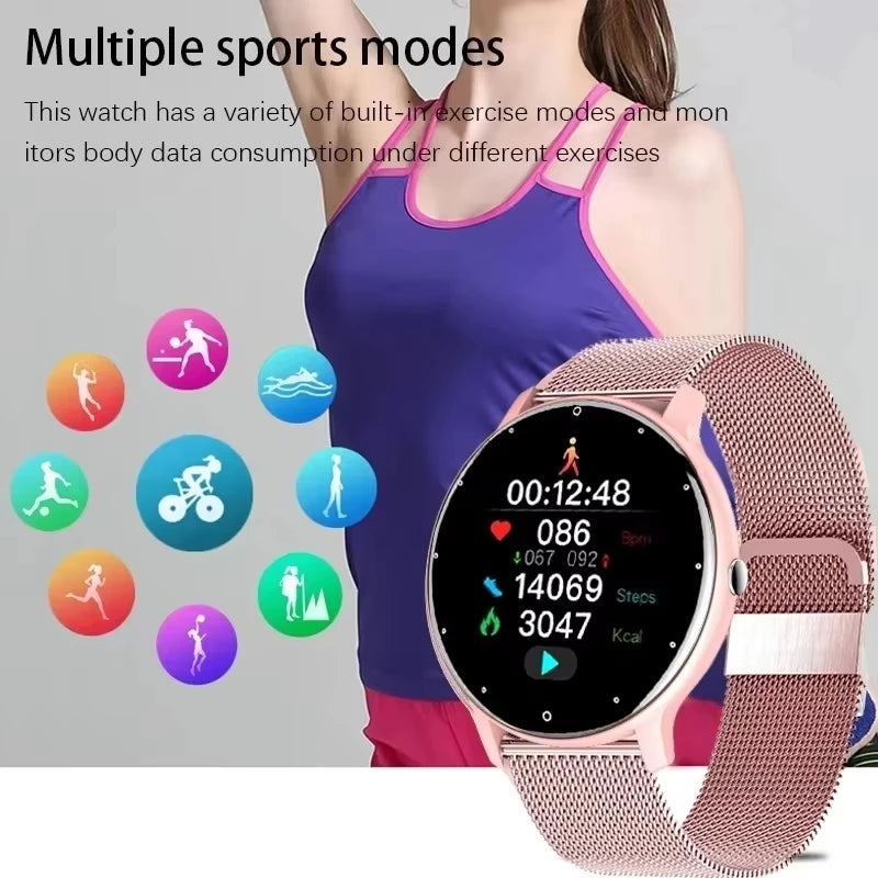 Damen Smartwatch 2025 mit AMOLED GPS & Bluetooth Anruf
