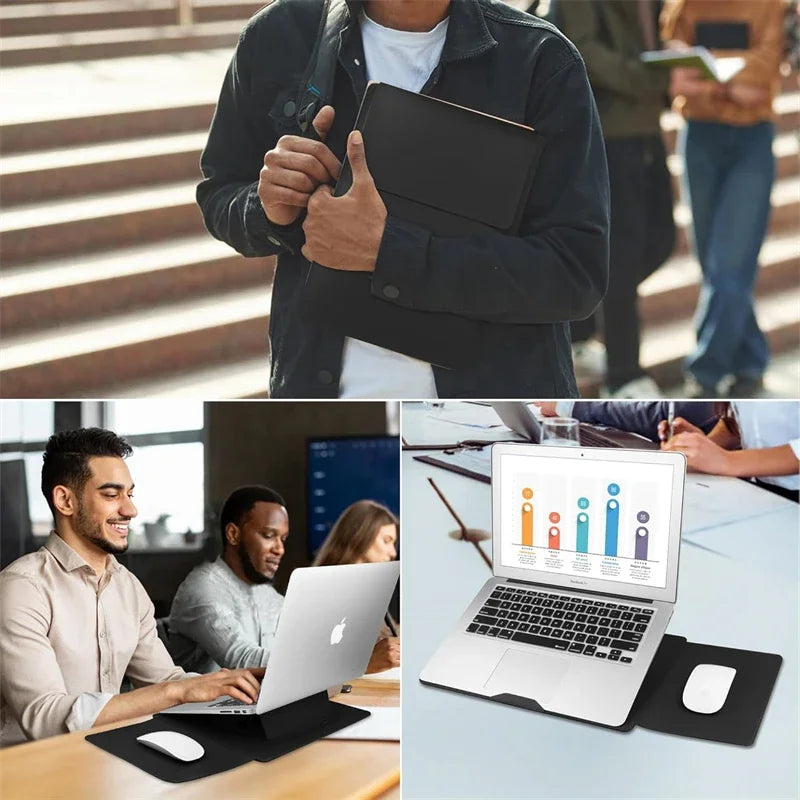 Lederhülle mit Ständer für MacBook Air/Pro 13–16 Zoll