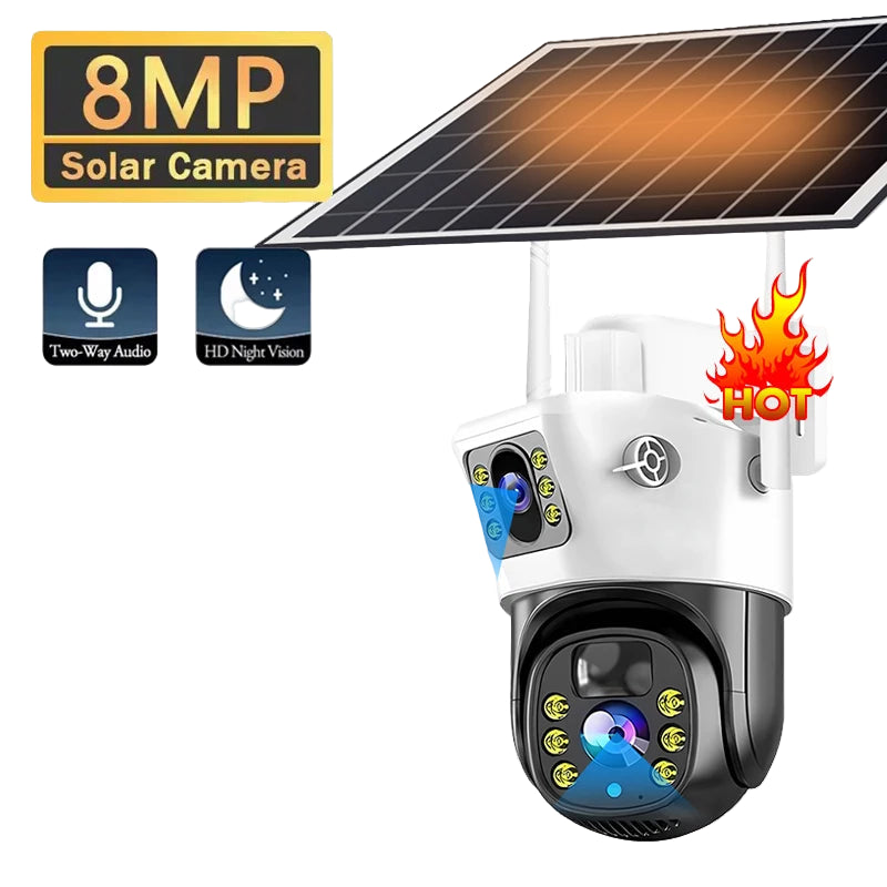 WiFi Dual-Lens Camera 4G Solar Night Vision Outdoor