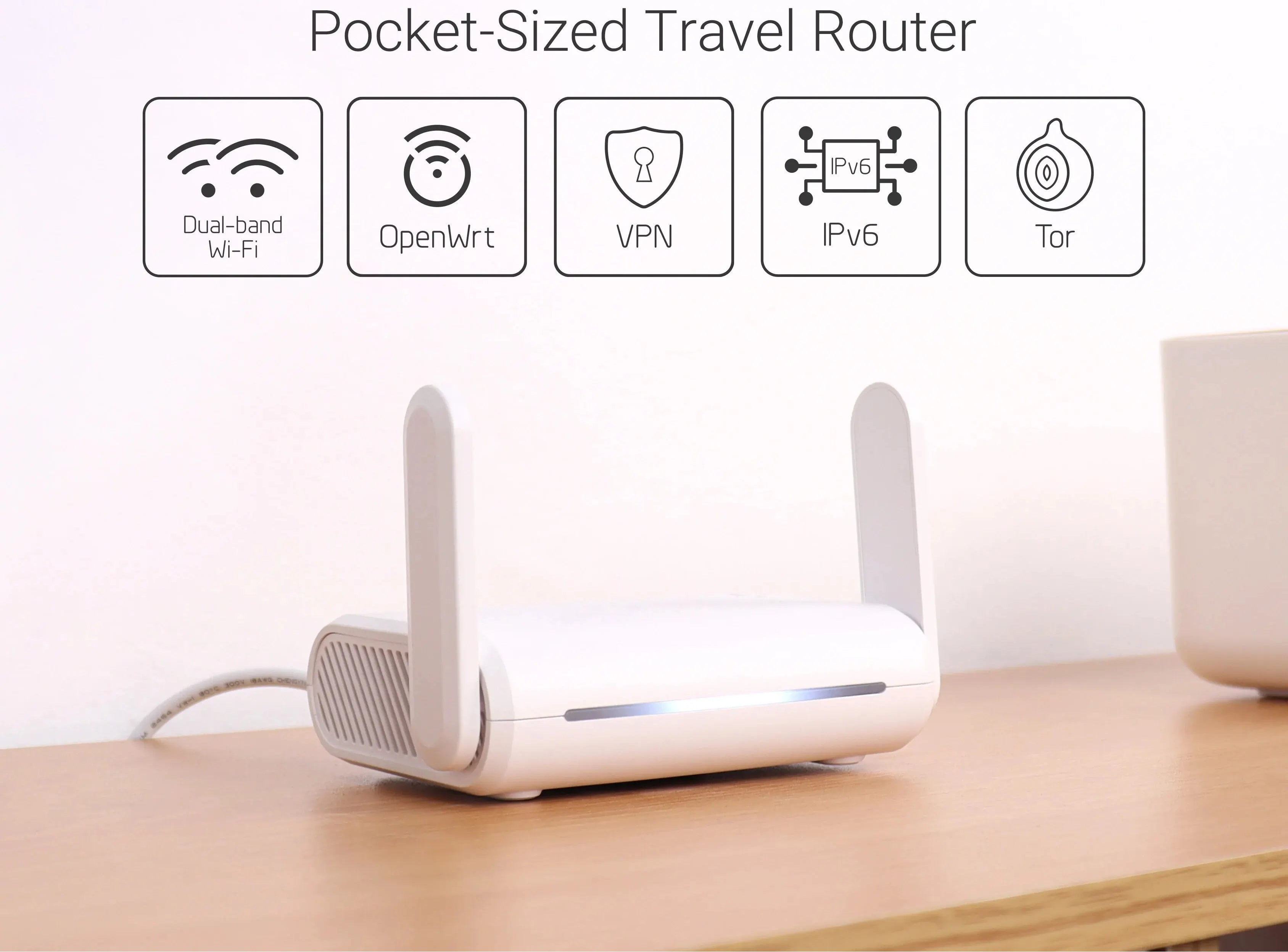 Sicherer Dual-Band Reise WLAN Router AC1200