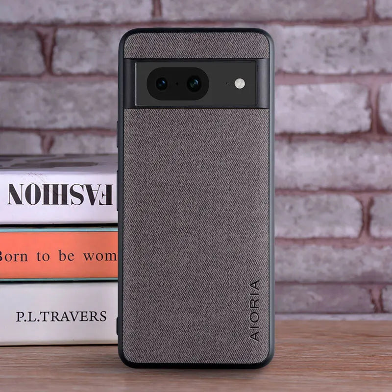 Luxury textile-leather TPU case Pixel