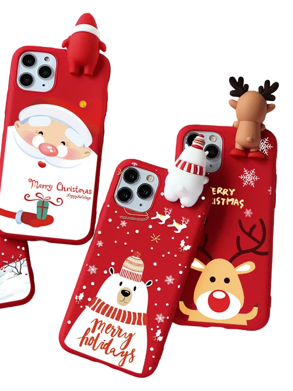 3D Bär Santa Weihnachts Handyhülle für Samsung S25