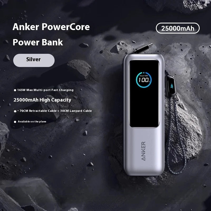 High-performance power bank with retractable cable