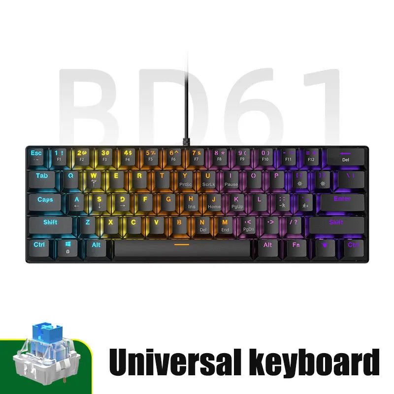 RGB Mechanische 60% Gaming Tastatur Weiß
