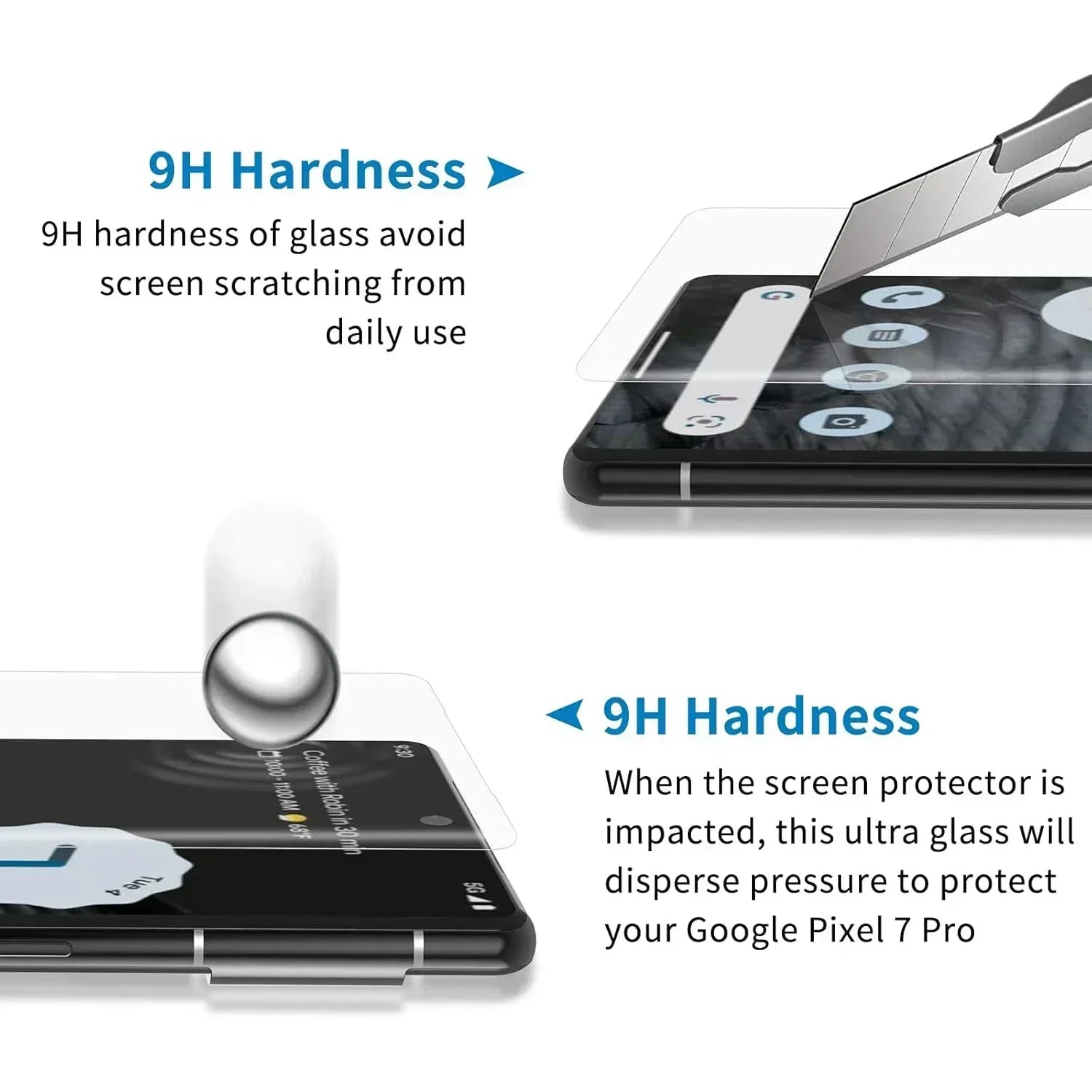 3D UV glass screen protector for Google Pixel 6-8 Pro