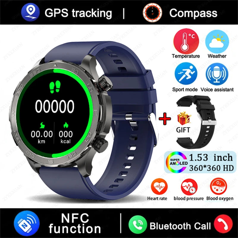 Sport Smartwatch 2025 mit GPS, NFC & AMOLED Display