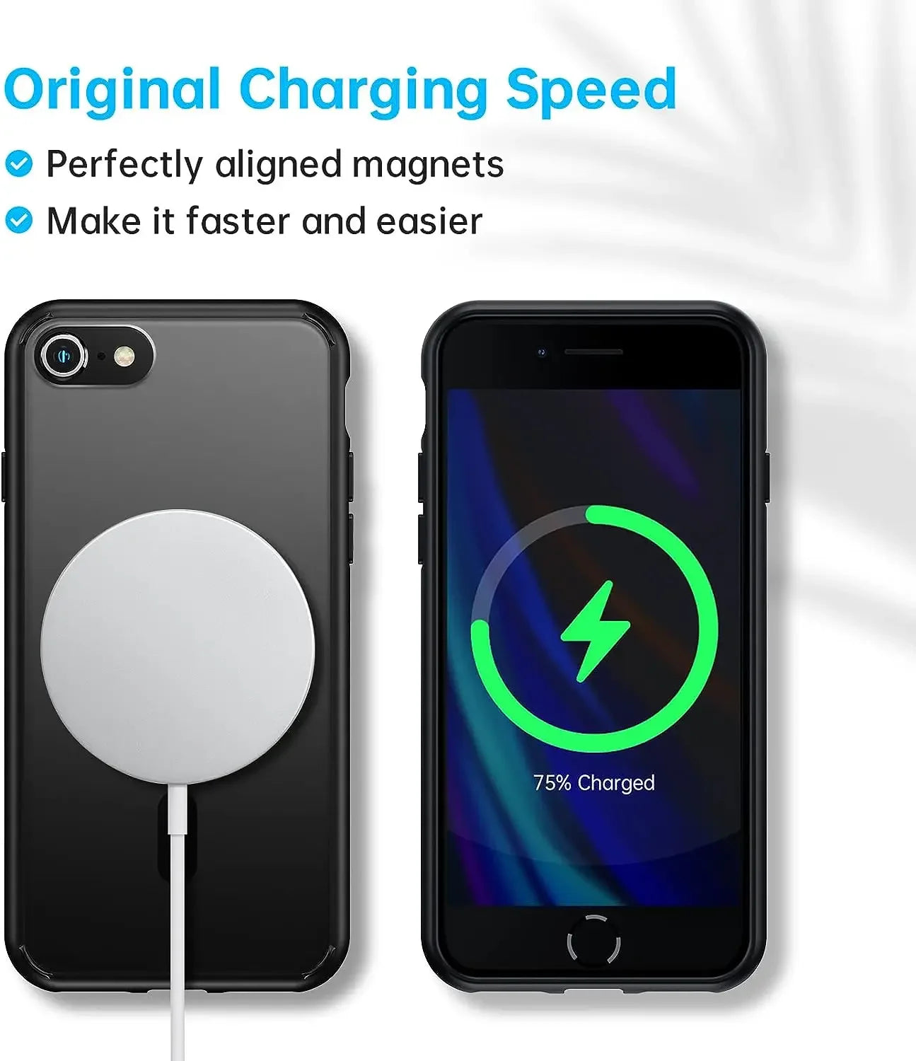 Magnetische Magsafe Hülle iPhone Schwarz