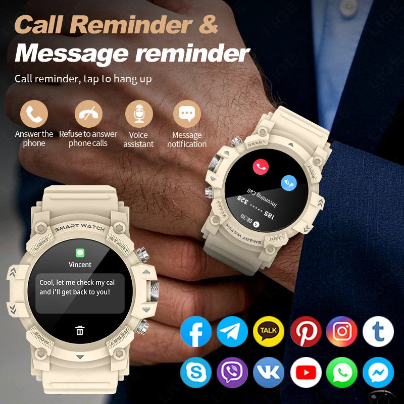 GPS Sport Smartwatch mit Herzfrequenz & Blutsauerstoff