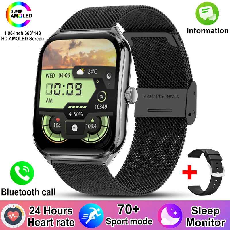 Ultra dünne Smartwatch 1,96" AMOLED mit Sportmodus