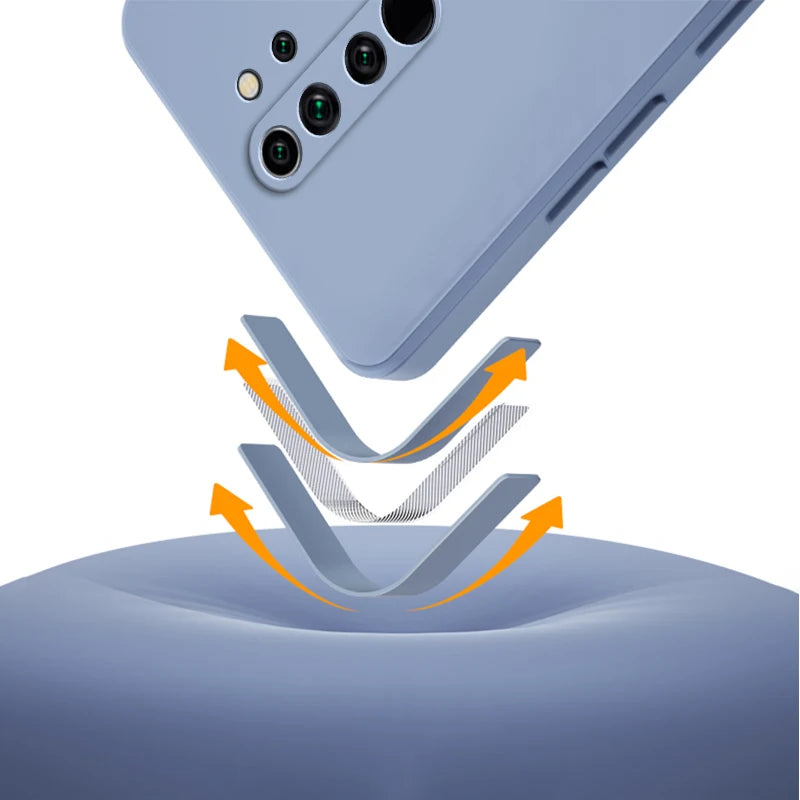 Quadratische Silikonhülle Redmi Note 8 Pro